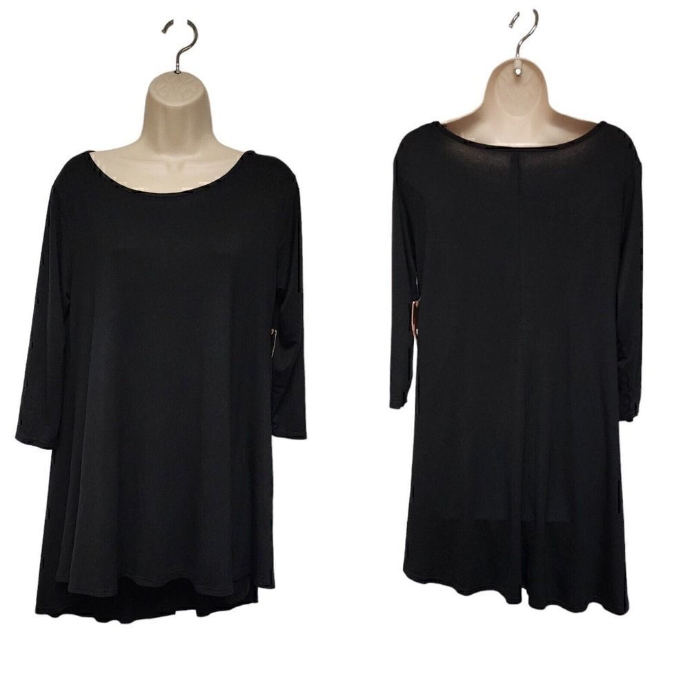 Mari Clare Scoop Neckline Tunic 3/4 SleevevBlouse Size Large